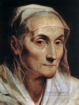 グイド・レニ Painting - 老婦人の肖像 バロック様式 グイド・レニ